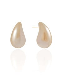Brinco Gota Pérola 3.0 cm Banhado a Ouro 18K