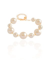 Pulseira Pérolas Banhado a Ouro 18K