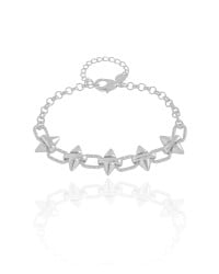 Pulseira Elos Spike Ródio Branco