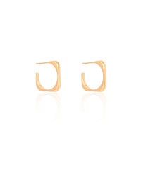 Brinco Argola Quadrada Lisa 1.7 cm Banhado a Ouro 18K