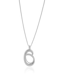Gargantilha Longa Veneziana Nó Ródio Branco - 65 cm