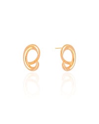 Brinco Nó Liso 2.0 cm Banhado a Ouro 18K