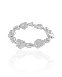 Pulseira Elástico Barroca Banho Branco