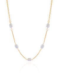 Choker Pérolas Barrocas com Veneziana Banhado  a Ouro 18K