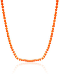 Choker Riviera Citrino 3 mm Banhado a Ouro 18K