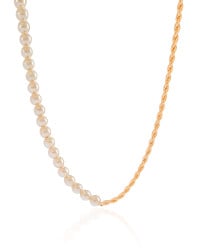 Choker Pérolas Cordão Baiano Banhado a Ouro 18K