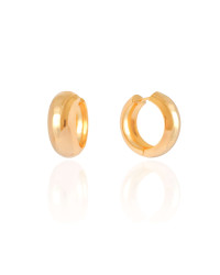 Brinco Argola Click Lisa 2.3 cm Banhado a Ouro 18K