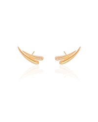 Ear Cuff Gotas Cravejado Cristal 2.3 cm Banhado a Ouro 18K