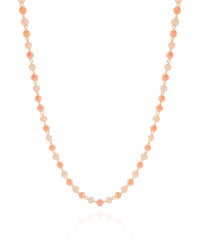 Choker Bolinhas Pêssego e Salmão 3 mm Banhado a Ouro 18K