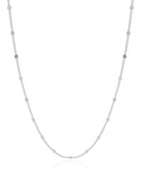 Gargantilha Grumet Longa Plaquinhas Ródio Branco - 80 cm