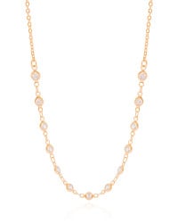 Gargantilha Elos Pontos de Luz Cristal Banhado a Ouro 18K - 50 cm