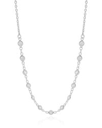 Gargantilha Elos Pontos de Luz Cristal Ródio Branco - 50 cm