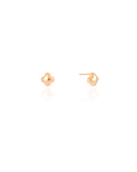 Brinco Flor Lisa 6 mm Banhado a Ouro 18K