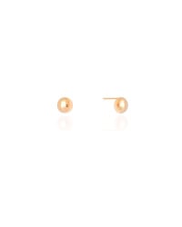 Brinco Redondo Liso 6 mm Banhado a Ouro 18K