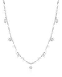 Gargantilha Elos Americanos Pontos de Luz Cristal Ródio Branco - 50 cm
