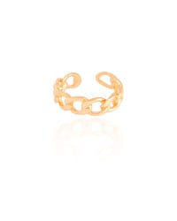 Anel Ajustável Grumet Tamanho G Banhado a Ouro 18K