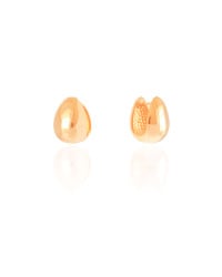 Brinco Argola Click Gota Lisa 1.8 cm Banhado a Ouro 18K
