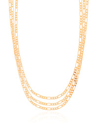 Gargantilha Tripla Grumet Banhado a Ouro 18K