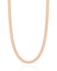 Gargantilha Baguetes Cristal Banhado a Ouro 18K - 40 cm
