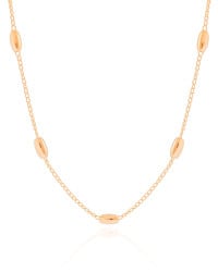 Choker Elos Gomos Lisos 4 mm Banhado a Ouro 18K