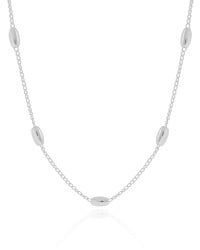 Choker Elos Gomos Lisos 4 mm Ródio Branco