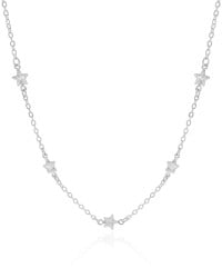 Choker Elos Estrela Cristal 6 mm Ródio Branco