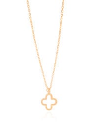 Gargantilha Elos Americanos Trevo Vazado Banhado a Ouro 18K - 45 cm