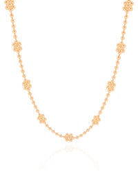 Choker Flores Bolinhas Banhado a Ouro 18K
