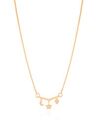 Gargantilha Veneziana Céu Pontos de Luz Cristal Banhado a Ouro 18K - 45 cm