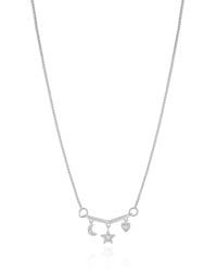 Gargantilha Veneziana Céu Pontos de Luz Cristal Ródio Branco - 45 cm