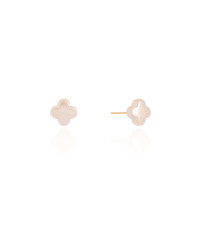 Brinco Flor Pérola 10 mm Banhado a Ouro 18K