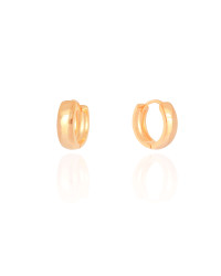 Brinco Argola Click Lisa 1.7 cm Banhado a Ouro 18K