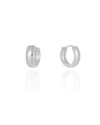 Brinco Argola Click Lisa 1.7 cm Ródio Branco