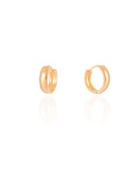 Brinco Argola Click Lisa 1.5 cm Banhado a Ouro 18K