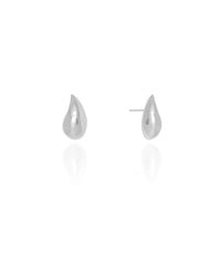 Brinco Gota Lisa 1.5 cm Ródio Branco