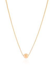 Gargantilha Veneziana Bola Lisa 8 mm Banhado a Ouro 18K - 40 cm
