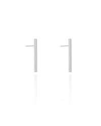 Brinco Palito Reto 2.5 cm Ródio Branco