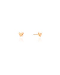 Brinco Borboleta Lisa 5 mm Banhado a Ouro 18K