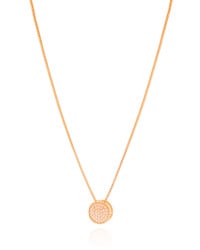 Gargantilha Veneziana Redondo Cravejado Cristal Banhado a Ouro 18K - 45 cm