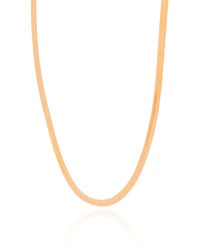 Choker Malha Fita 3 mm Banhado a Ouro 18K