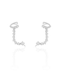 Ear Line Pontos de Luz Cristal Ródio Branco