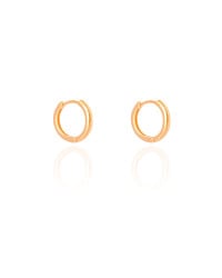 Brinco Argola Click Lisa 1.4 cm Banhado a Ouro 18K