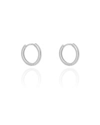 Brinco Argola Click Lisa 1.6 cm Ródio Branco