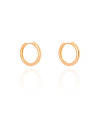 Brinco Argola Click Lisa 1.8 cm Banhado a Ouro 18K