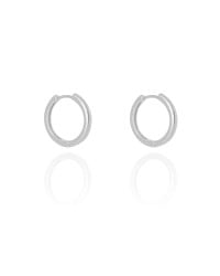 Brinco Argola Click Lisa 1.8 cm Ródio Branco