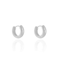 Brinco Argola Click Lisa 1.7 cm Ródio Branco