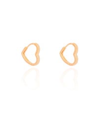 Brinco Argola Click Coração 1.7 cm Banhado a Ouro 18K