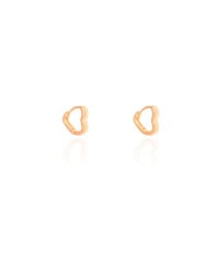 Brinco Argola Click Coração 1.0 cm Banhado a Ouro 18K
