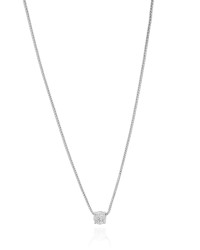 Gargantilha Veneziana Ponto de Luz Cristal 5 mm Ródio Branco - 45 cm