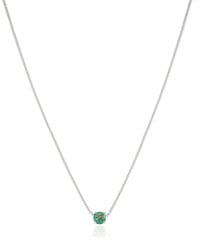 Gargantilha Veneziana Ponto de Luz Turmalina 5 mm Ródio Branco - 45 cm